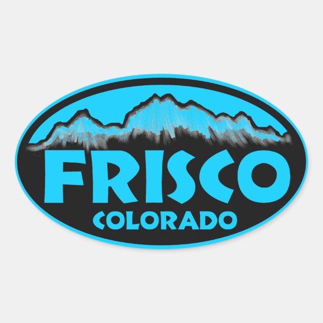 Frisco Colorado blue oval stickers (Front)