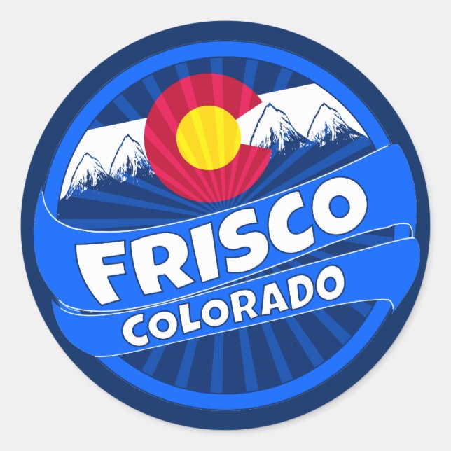 Frisco Colorado mountain burst sticker (Front)
