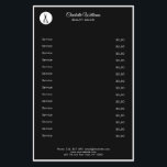 Friseur Flyer<br><div class="desc">Moderne Friseur Flyer mit Schere-Design, Schwarz, Weiß. Fügen Sie Ihre Kontaktinformationen auf der Rückseite hinzu.</div>