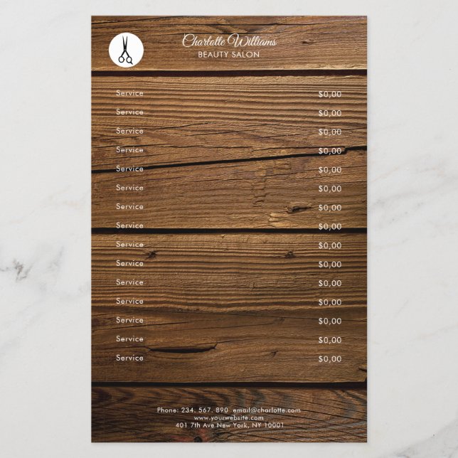 Friseur Rustikal Flyer (Front)