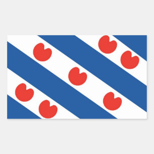 Frisia frisian flag netherlands country region rectangular sticker