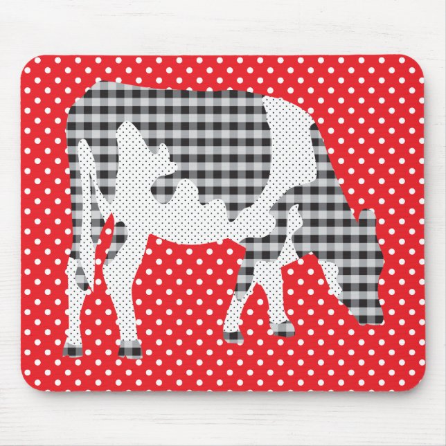 Frisian cow, Friese koe Mouse Mat (Front)