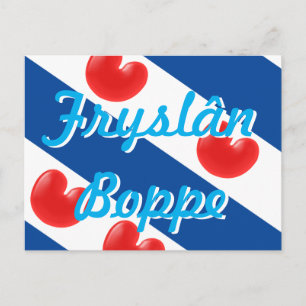 Frisian Flag customisable text Fryslan Boppe Postcard