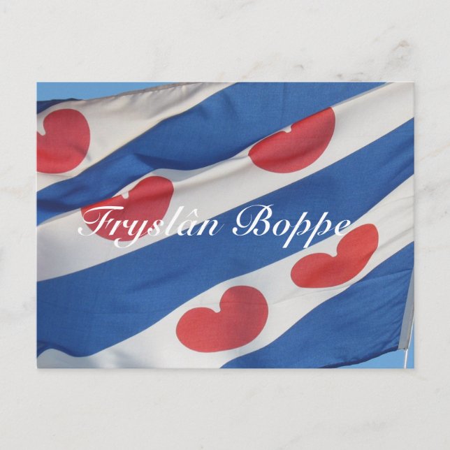 Frisian Flag Fryslân Boppe Postcard Kaart (Front)