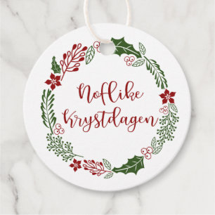 Frisian Merry Christmas Noflike Krystdagen, Custom Favour Tags