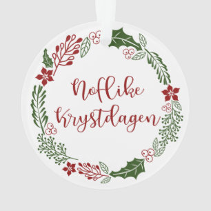 Frisian Merry Christmas Wreath, Noflike Krystdagen Ornament