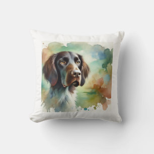 Frisian Pointer Dog 210824AREF127 - Watercolor Cushion