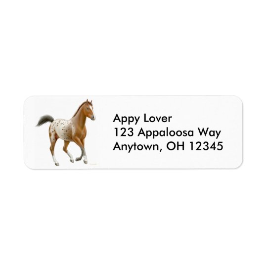 Frisky Appaloosa Horse Label Return Address Label