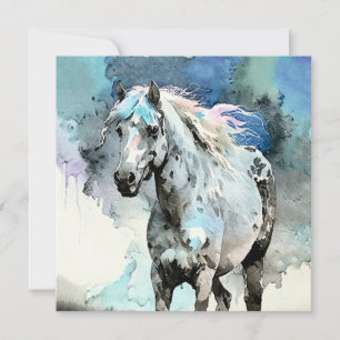Frisky Appaloosa Mare Watercolour Holiday Card