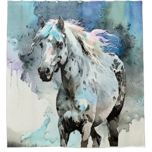 Frisky Appaloosa Mare Watercolour Shower Curtain