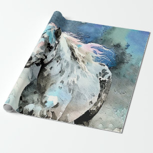 Frisky Appaloosa Mare Watercolour Wrapping Paper