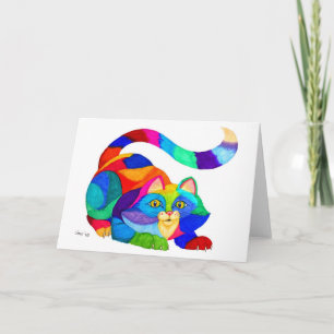 Frisky cat card