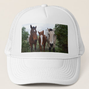 Frisky Hair, Four Horse Pals, Trucker Hat