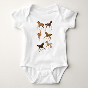 Frisky Horse Foals Baby One Piece Bodysuit