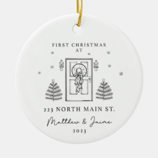 frist  christmas at 223 north main st  2023 ceramic tree decoration