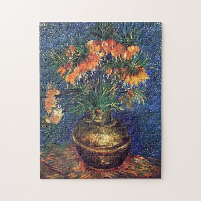Fritillaries in a Copper Vase by Van Gogh Jigsaw Puzzle (Vertical)