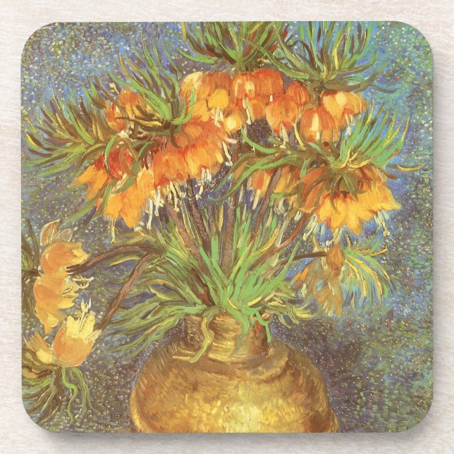 Fritillaries in a Copper Vase by Vincent van Gogh Coaster (Front)
