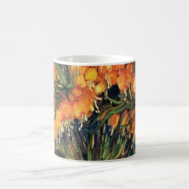 Fritillaries in a Copper Vase by Vincent van Gogh Coffee Mug (Center)