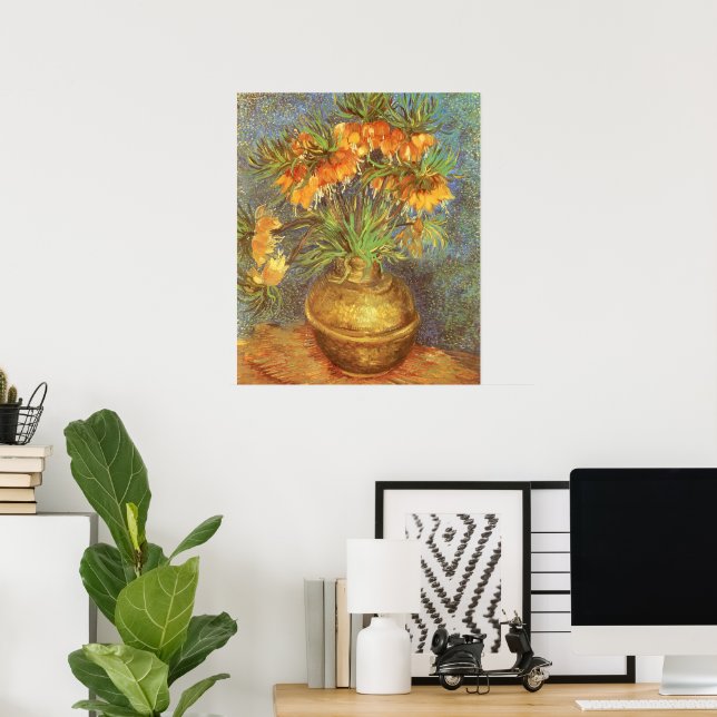 Fritillaries in a Copper Vase by Vincent van Gogh Poster (Home Office)