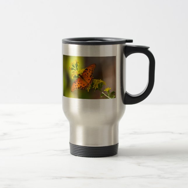 Fritillary Gulf Butterfly Gifts and Apparel Travel Mug (Right)