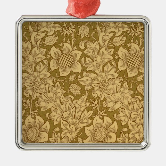 'Fritillary' wallpaper design, 1885 Metal Tree Decoration (Front)