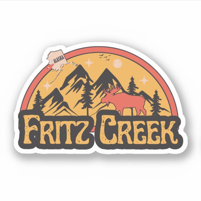 Fritz Creek, Alaska Sticker (Front)
