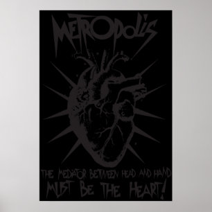 Fritz Langs Metropolis The Mediator between Hand Poster