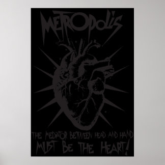 Fritz Langs Metropolis The Mediator between Hand Poster