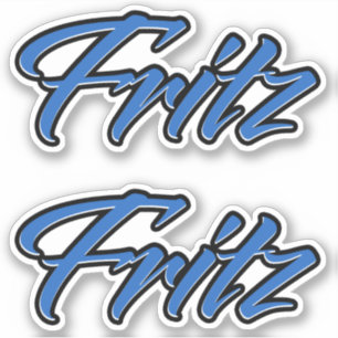 Fritz name blue sticker embroiderset