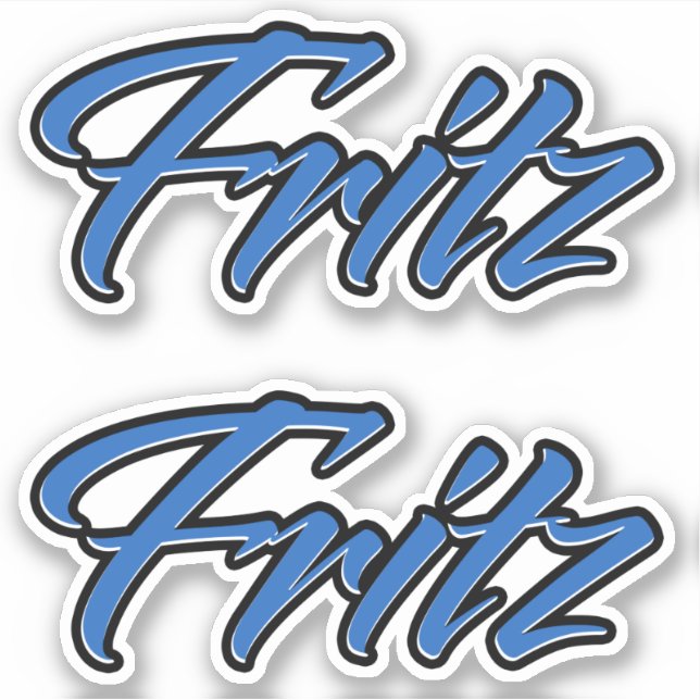 Fritz name blue sticker embroiderset (Front)