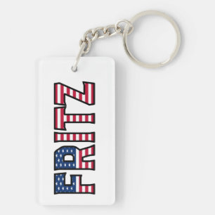 Fritz Name Vorname USA Flagge Anhänger Schlüssel Key Ring