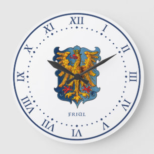 Friuli coat of arms large clock