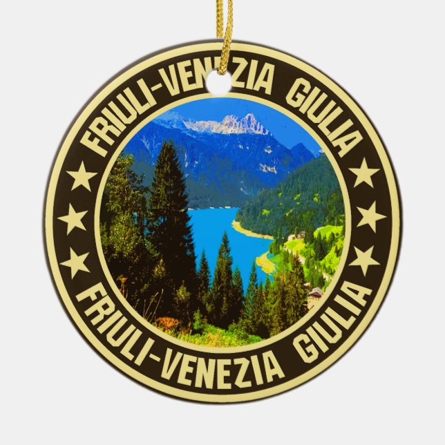 Friuli-Venezia Giulia                              Ceramic Tree Decoration (Front)