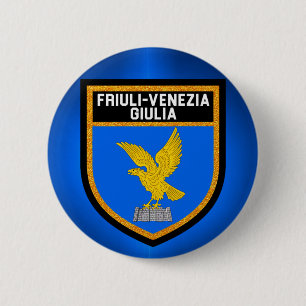 Friuli-Venezia Giulia Flag 6 Cm Round Badge