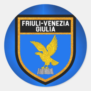 Friuli-Venezia Giulia Flag Classic Round Sticker