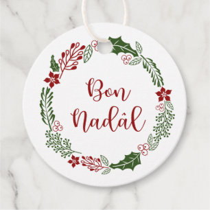 Friulian Merry Christmas, Bon Nadâl, Custom Favour Tags