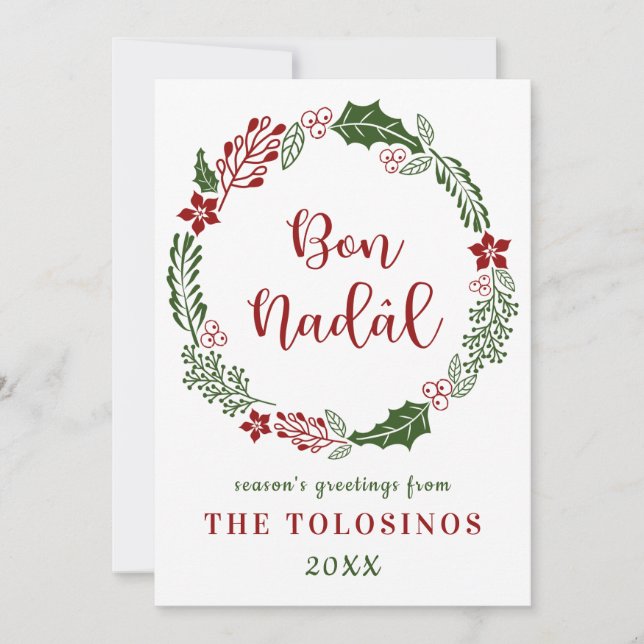 Friulian Merry Christmas, Custom Holiday Card (Front)