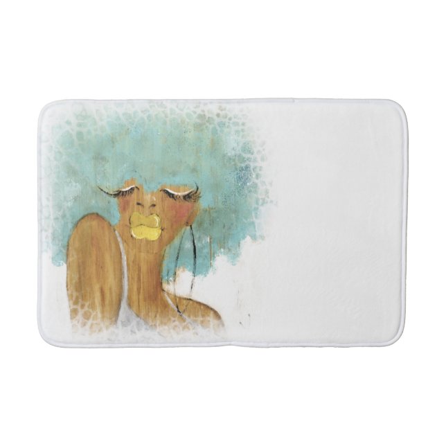 Fro Blue Bath Mat (Front)