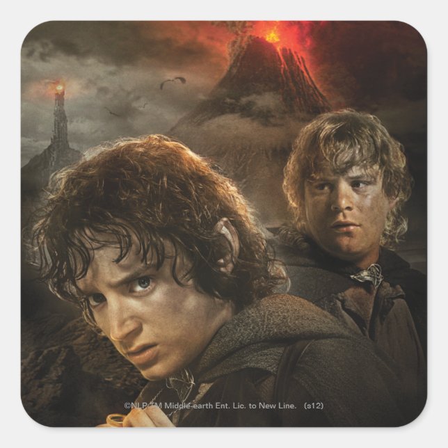 FRODO™ and Samwise Square Sticker (Front)