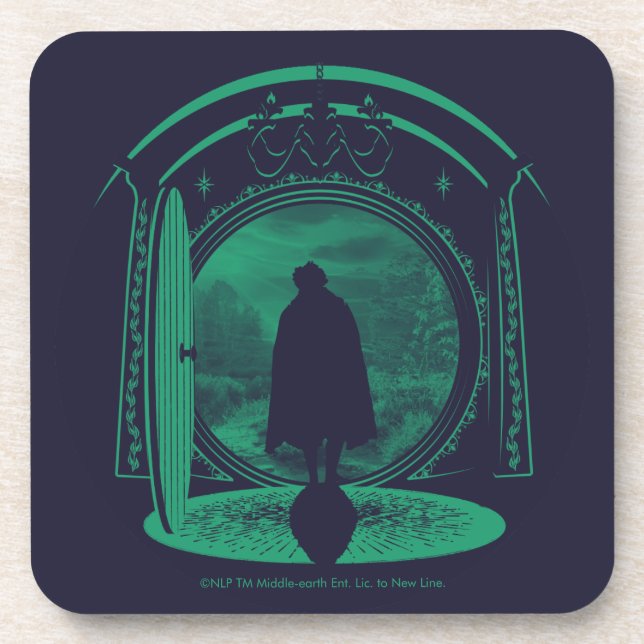 FRODO™ Leaving THE SHIRE™ Silhouette Coaster (Front)