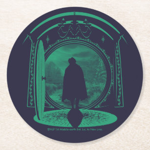 FRODO™ Leaving THE SHIRE™ Silhouette Round Paper Coaster