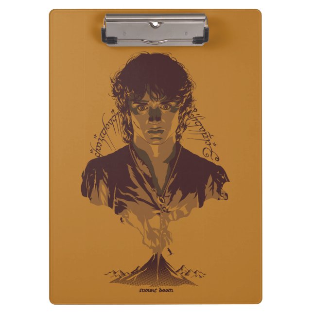 FRODO™ MOUNT DOOM™ Tengwar Inscription Graphic Clipboard (Front)
