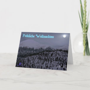 Froehliche Weihnachten - Cold Night In Idaho Holiday Card