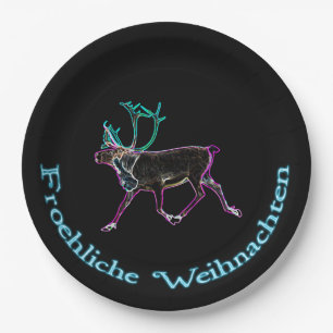 Froehliche Weihnachten - Electric Caribou Paper Plate