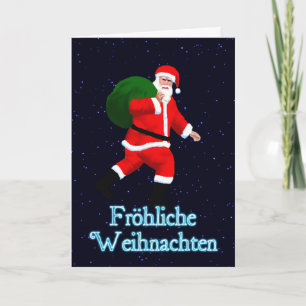 Froehliche Weihnachten - Santa Claus Holiday Card