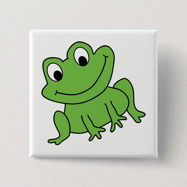 Frog 15 Cm Square Badge (Front)