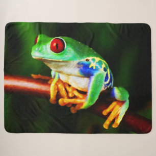Frog 1 Sherpa Fleece Blankets
