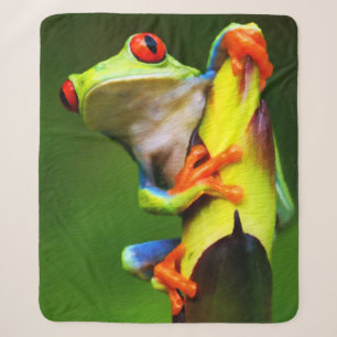 Frog 2 Sherpa Fleece Blankets
