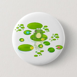 Frog 6 Cm Round Badge