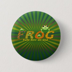 FROG 6 CM ROUND BADGE